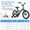 Children’s Bicycle with Hand and Coaster Brake Adjustable Saddle Steel Frame Ideal for Boys and Girls